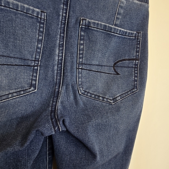 American Eagle Lace Up Fly Mid-rise Skinny Jeans 360 Degree Next Level Stretch 4 - Picture 8 of 11